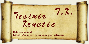 Tešimir Krnetić vizit kartica